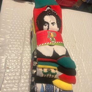 ELF Socks 6 Pair CREW SOCKS Men Size 8-12 hyp new Christmas Will Ferrell